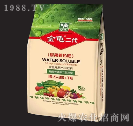 膨果著色肥15-5-35+TE-金龜二代-如成