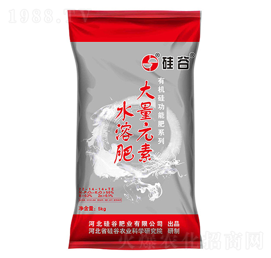 5kg大量元素水溶肥料22-14-14+TE-硅谷肥業